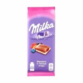 Милка Миндаль-лесные ягоды 85 гр.