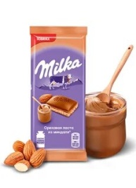 Милка Ореховая паста Миндаль 80 гр.