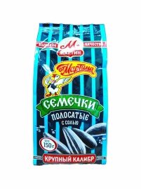 Семечки от Мартина Черные полосатые с солью 150 гр. упак (32 шт.)