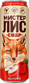 Мистер Лис Яблоко 0,43 л. (24 шт.) ж\б