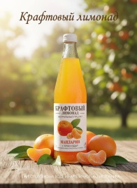 Крафтовый лимонад Мандарин 0,5 л. ст (12)