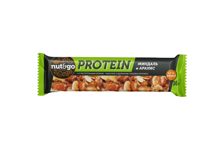 Батончик Nut N Go Protein ассорти 40 гр. блок (18 шт.) фото 1