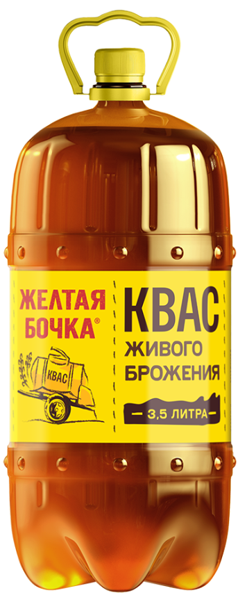 Квас "Желтая Бочка" 3,5 л. (4 шт.) фото 1