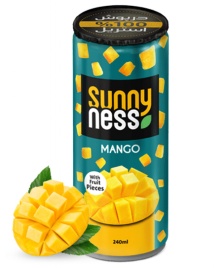 Sunny Ness c соком и кусочками Манго 0,24 л. (24 шт.) ж\б